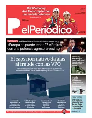 La portada de EL PERIÓDICO del 22 de febrero de 2026