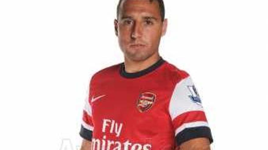 Cazorla ya viste la camiseta del Arsenal