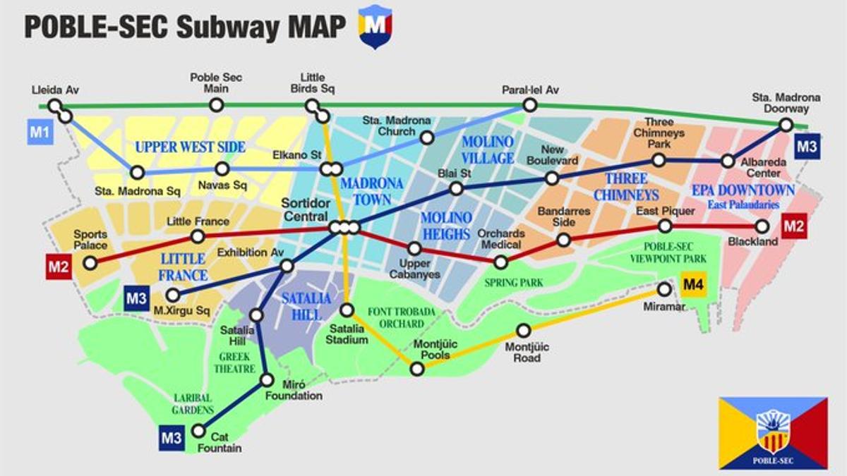 Mapa Estaciones Metro Poble Sec