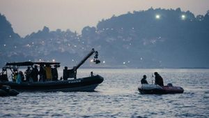 Rodaje de la película en la ría de Vigo.