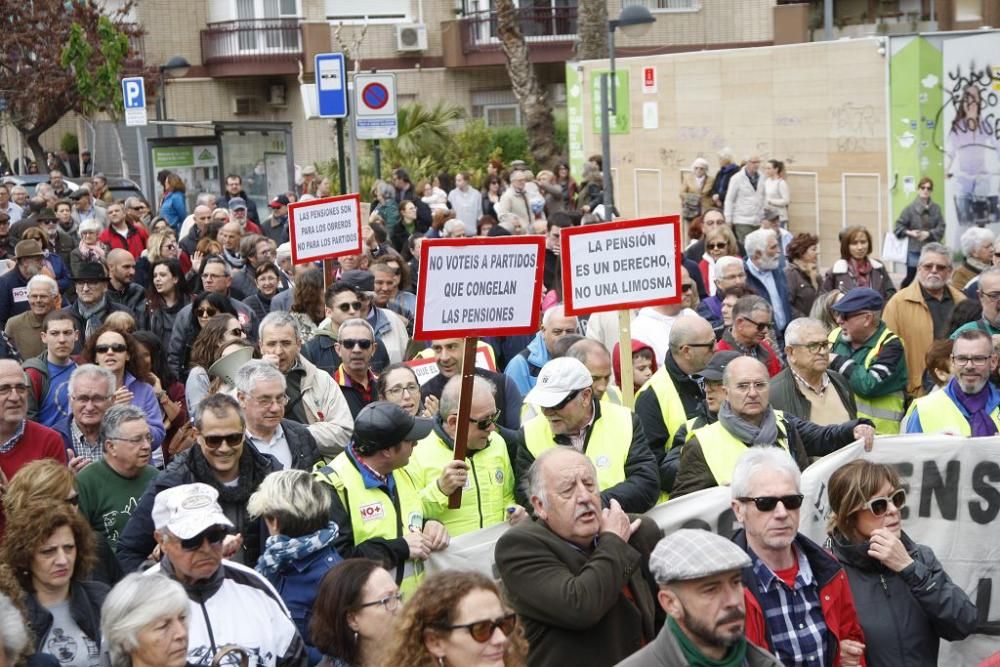 Manifestación por unas pensiones dignas en Murcia