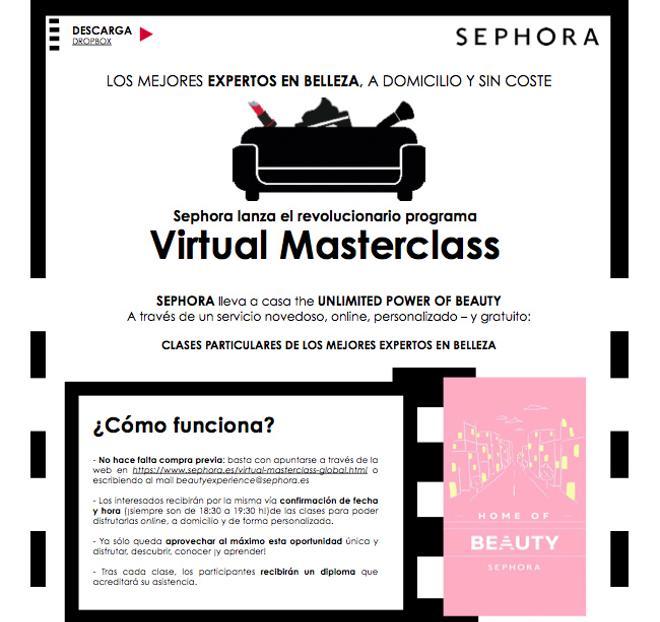 Sephora lanza el revolucionario programa 'Virtual Masterclass'