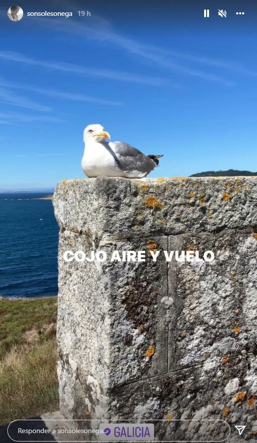 Sonsoles Ónega comparte una fotografía en Galicia 