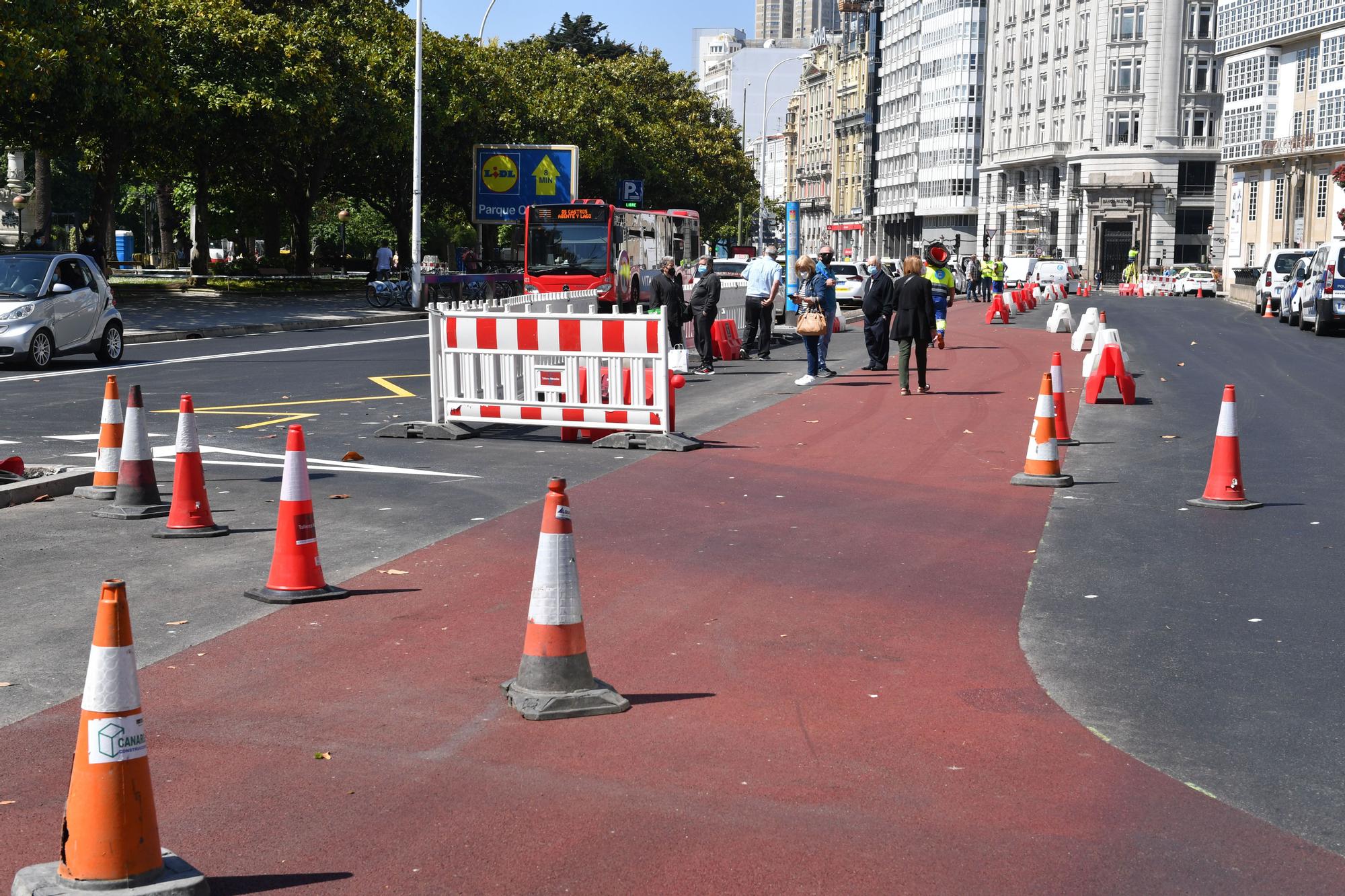 Rúa Nova ya es peatonal y cambia el tráfico en los Cantones
