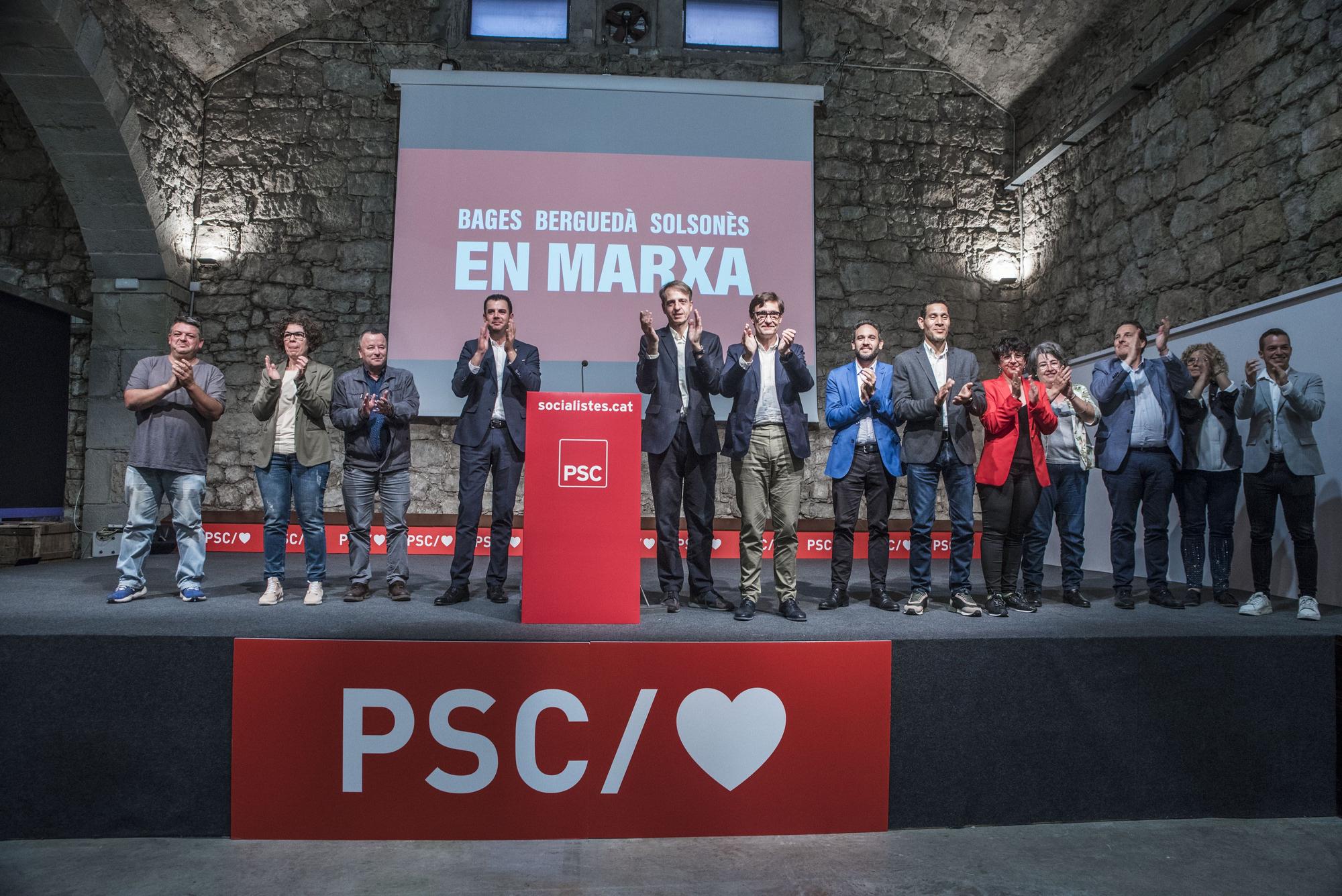 EN FOTOS | L'acte de campanya del PSC de Manresa, amb Salvador Illa