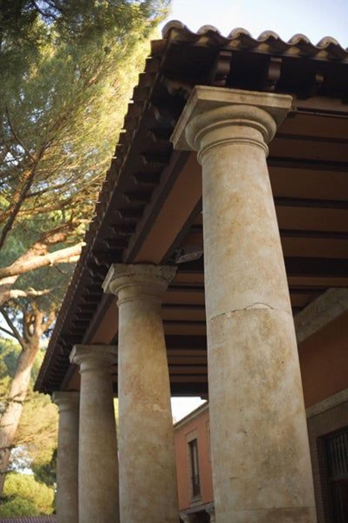 Zona del patio mudéjar del Hotel Villa de Olmedo.