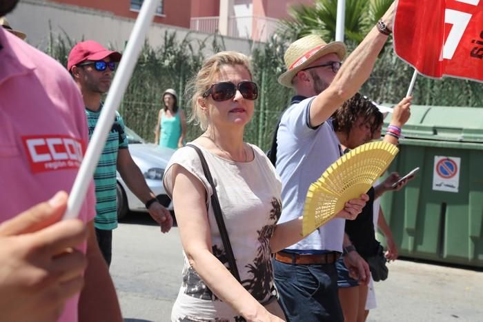 Protesta del sector de la hostelería en La Manga