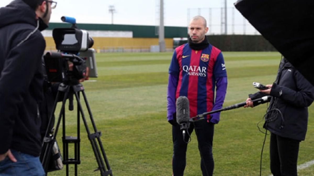 Mascherano participa en el video de alianza entre la Fundación FC Barcelona y Scholas Occurrentes