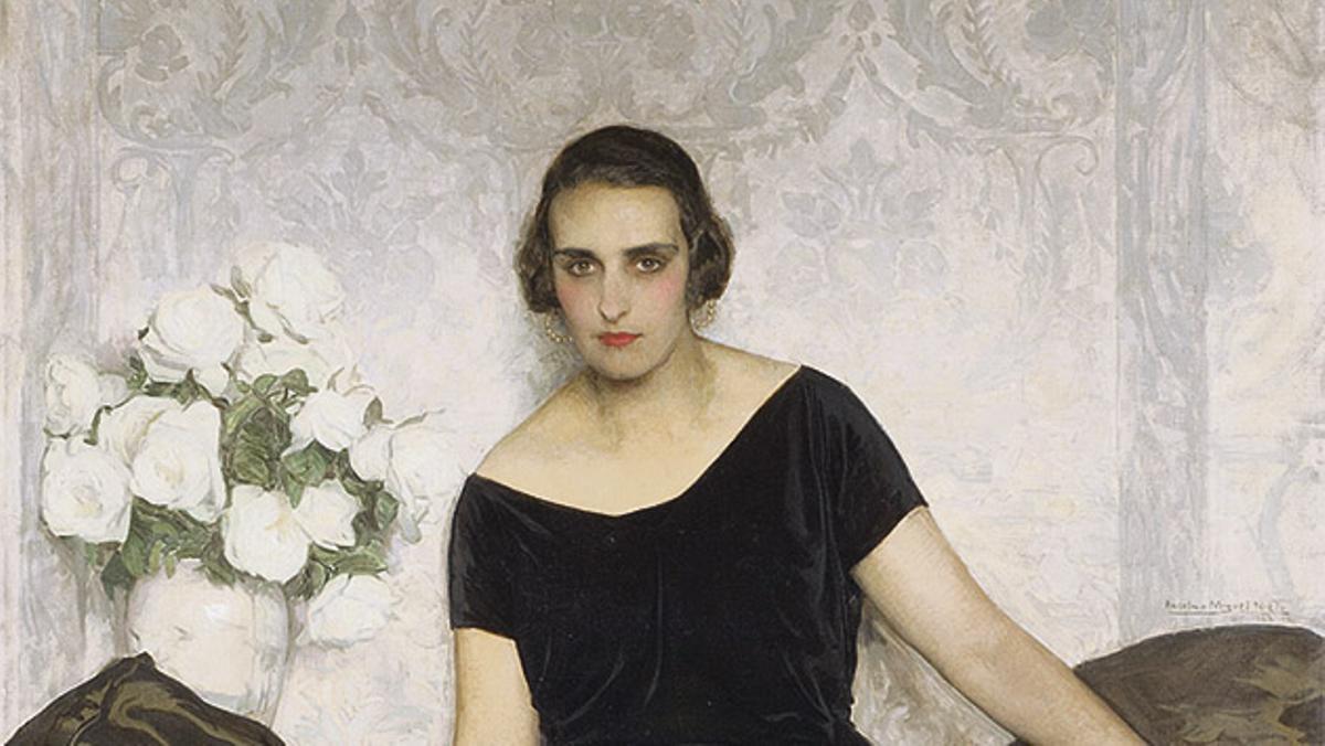 Retrato de Victoria Ocampo por Anselmo Miguel Nieto