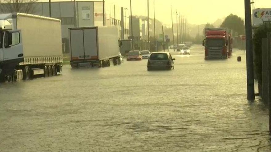 Inundaciones en Galicia por el temporal de lluvia y viento