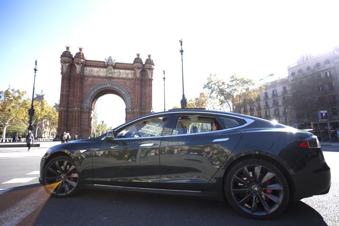 Un coche de Cabify en Barcelona.