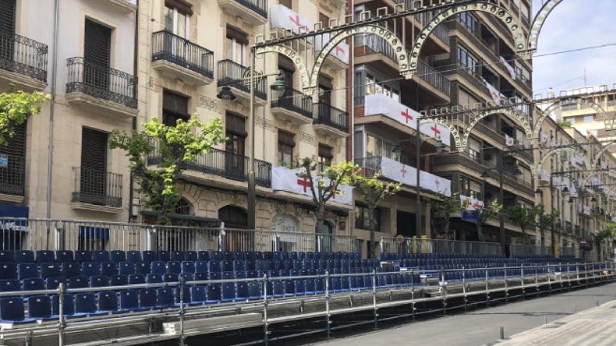 Una de las tribunas de Fiestas de Alcoy en una imagen de archivo.
