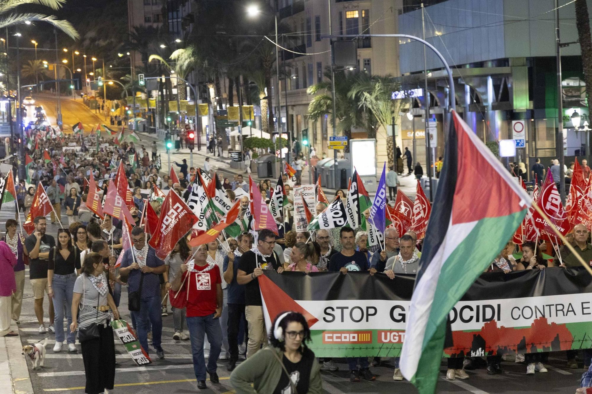 Alicante alza la voz por Palestina en una jornada de movilizaciones