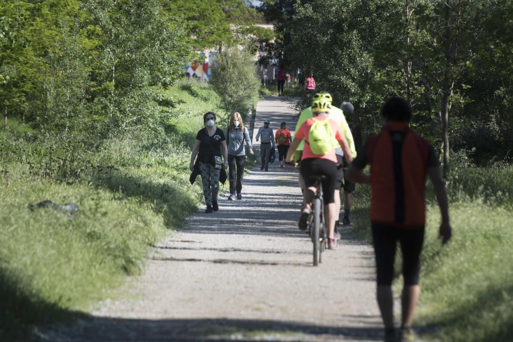 Ciclistes, caminants i esportistes converteixen la zona del Congost de Manresa en una Rambla
