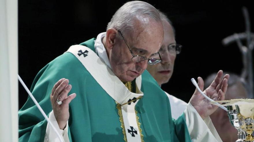 El Papa durante un acto religioso en Nueva York.