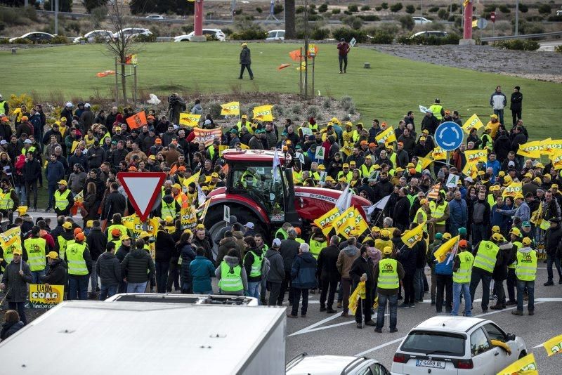 Manifestación de agricultores en Zaragoza