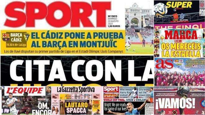 Las portadas de la prensa deportiva de hoy