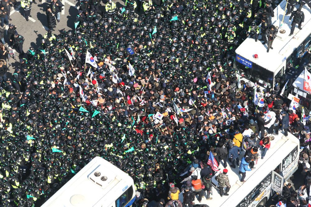 Protestas tras la destitución de la presidente surcoreana, Park Geun-hy