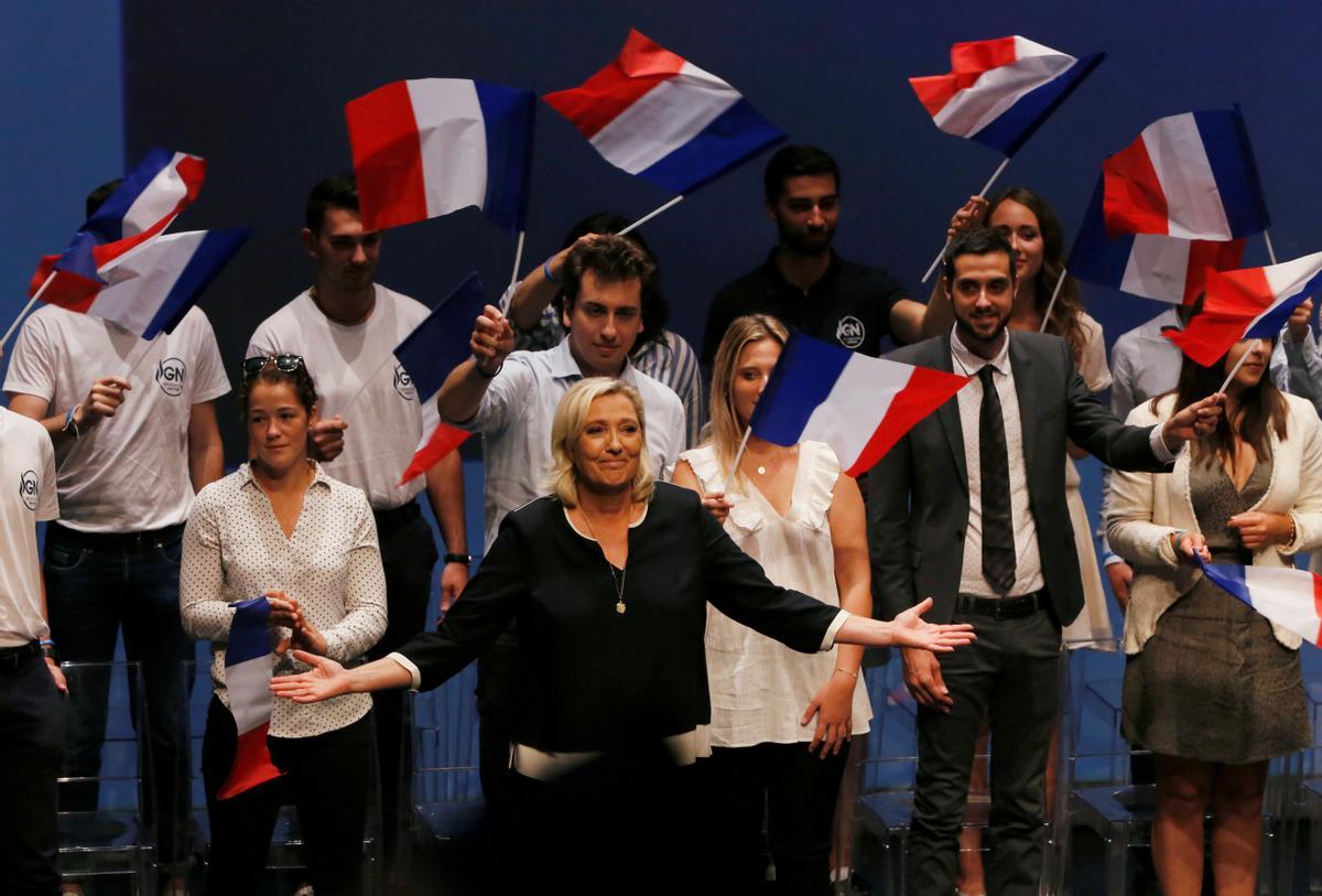 Marine Le Pen en un acto electoral en septiembre del 2019.