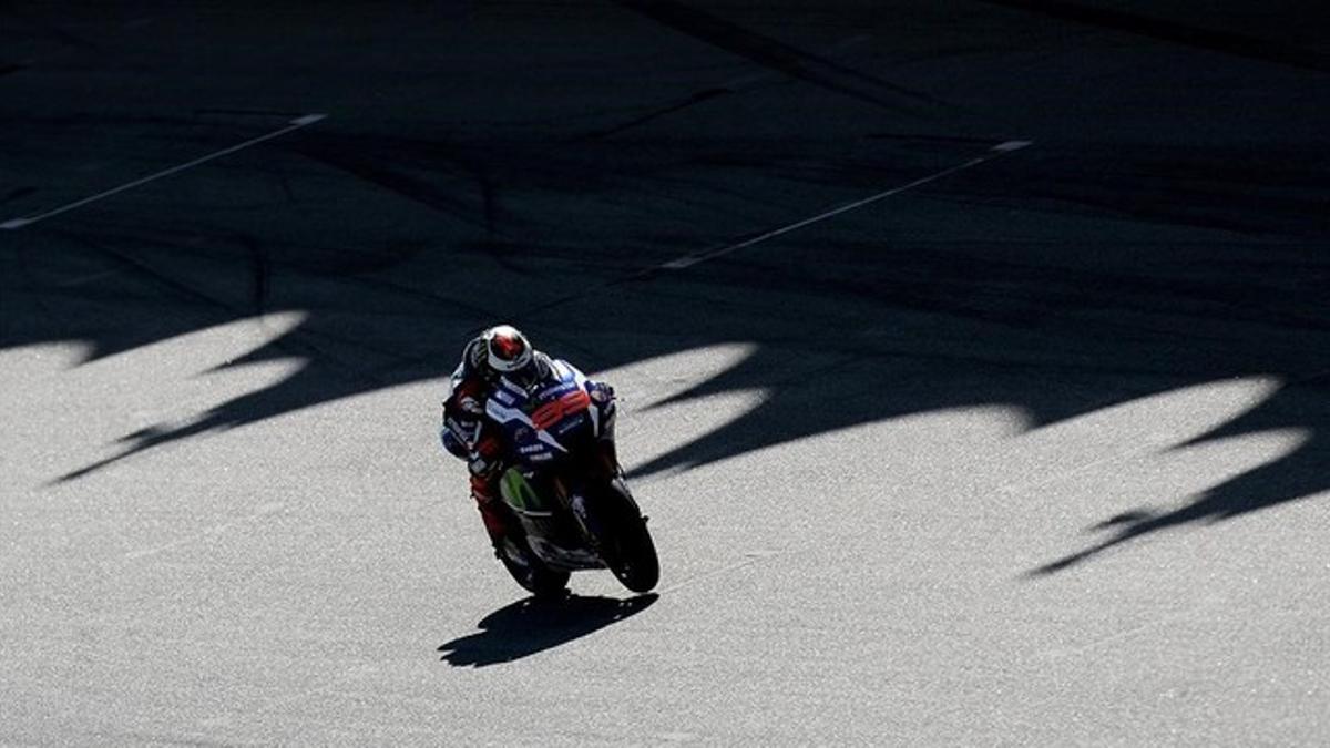 Jorge Lorenzo, en pleno entrenamiento, en Sepang