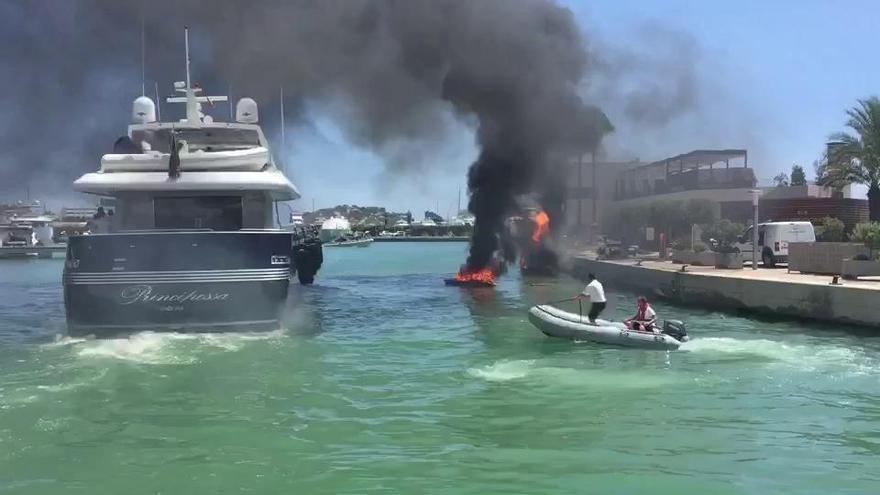 Cuatro valencianos heridos tras explotar un barco en Ibiza