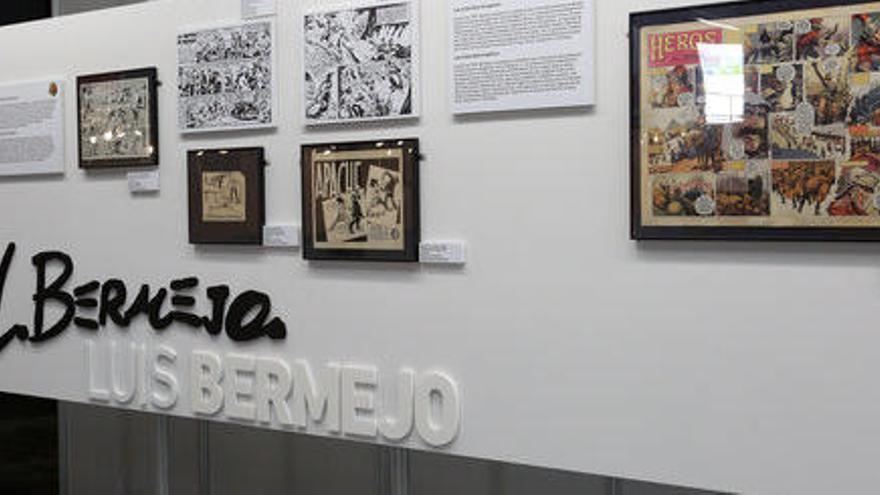 Un detall de la mostra dedicada al dibuixant Luis Bermejo.