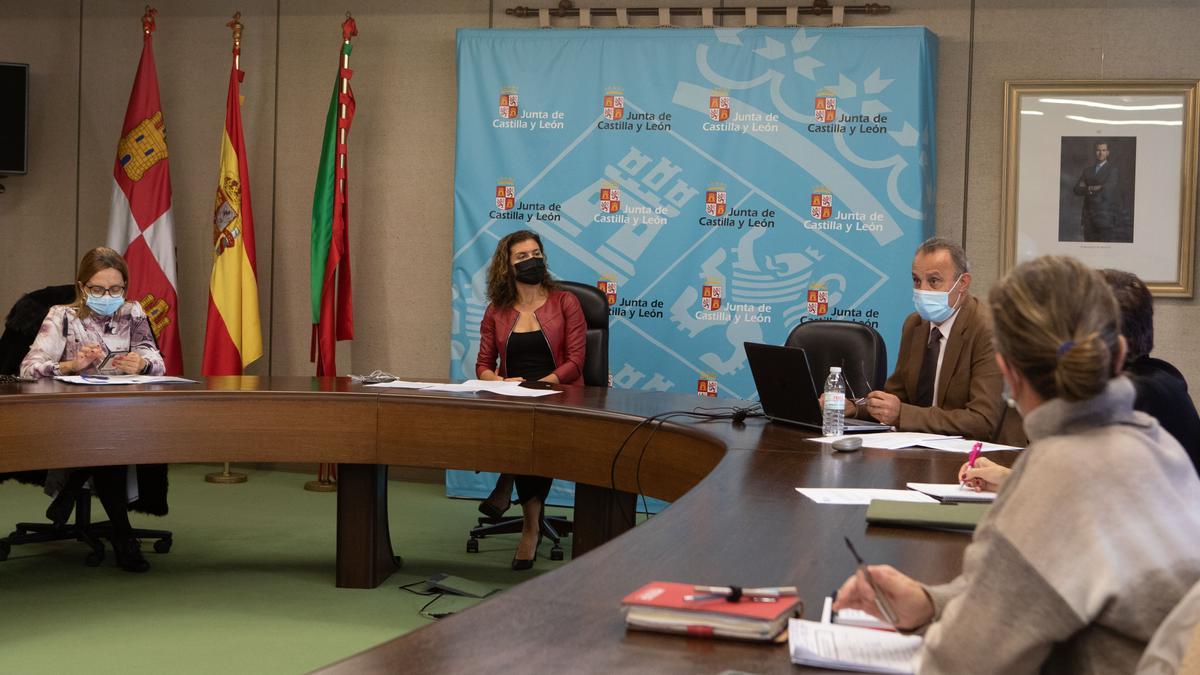 Reunión del Consejo de Salud de Área en la delegación de la Junta, con Clara San Damián.
