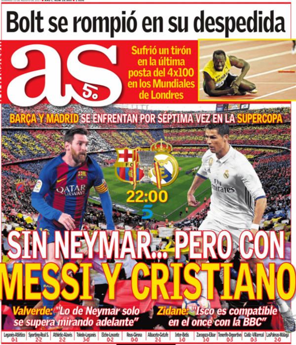 Portadas deportivas de este domingo 13 de agosto