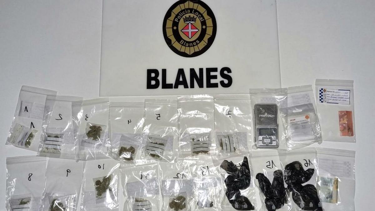 Droga comissada per la Policia Local de Blanes