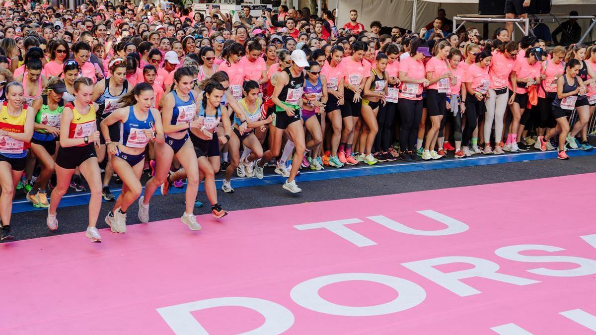 Sortida de la 19a Carrera de la Dona que es va disputar a Espanya i on van participar 32.000 atletes