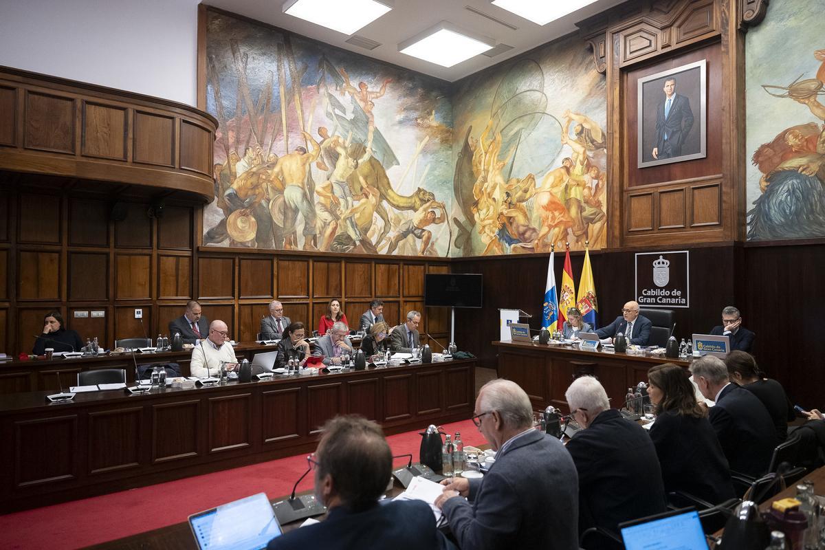 Bancada del Grupo Popular en el Cabildo de Gran Canaria.