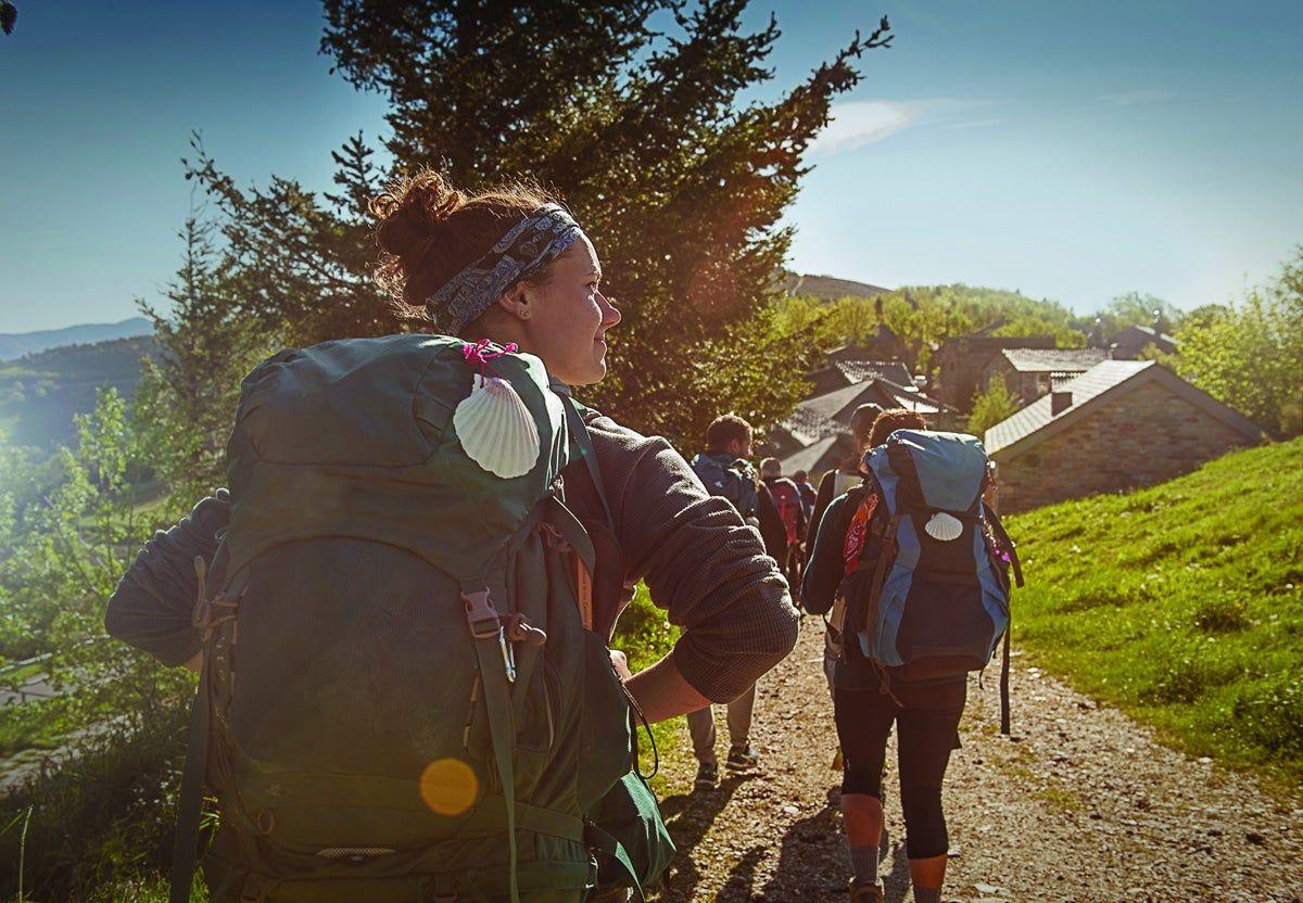 Peregrinos en O Cebreiro