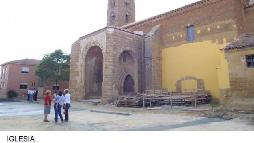 La iglesia de Santa María del Río el inicio de los trabajos de restauración.