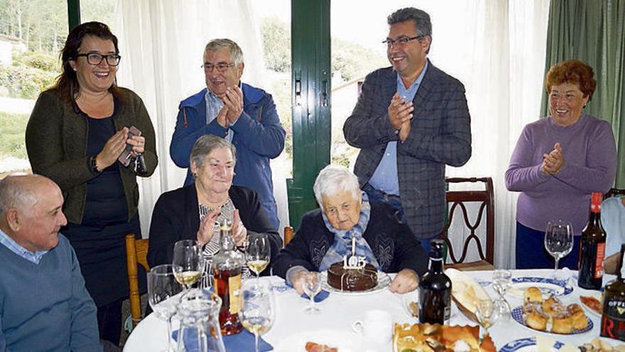 Una vecina de Redondela que cumplió recientemente 105 años.