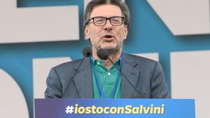 El ministro de Economía italiano, Giarcarlo Giorgetti, este domingo.