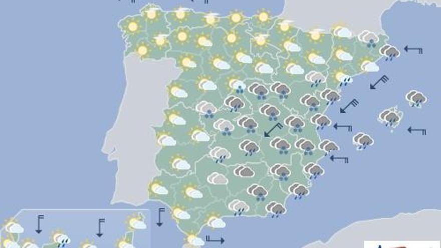 Intervalos nubosos y posibles lluvias débiles en Canarias