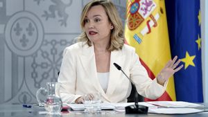 La portavoz del Gobierno, Pilar Alegría, en rueda de prensa tras el Consejo de Ministros.