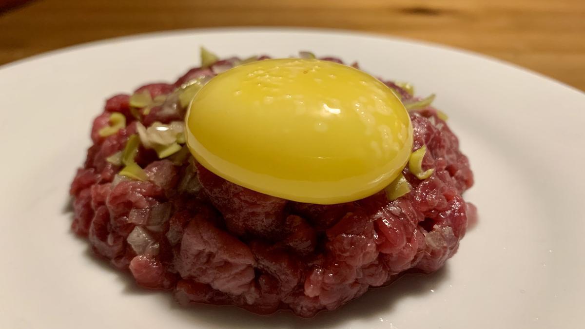 'Steak tartar' a base de solomillo de oveja.