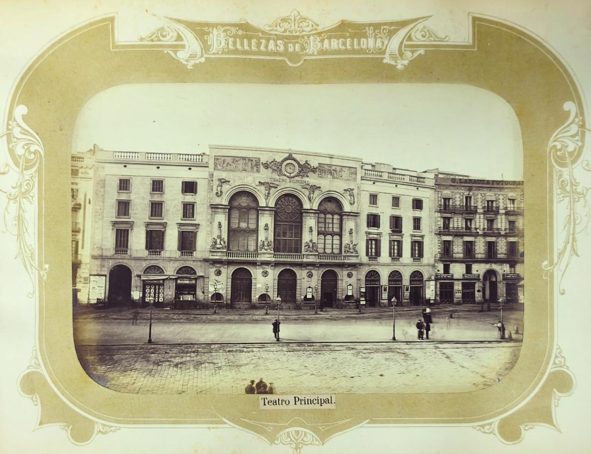 Postal de las 'Bellezas de Barcelona' dedicada al Teatre Principal.