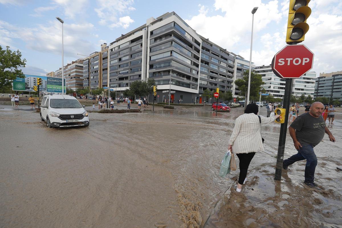 Les inundacions a Saragossa, en imatges