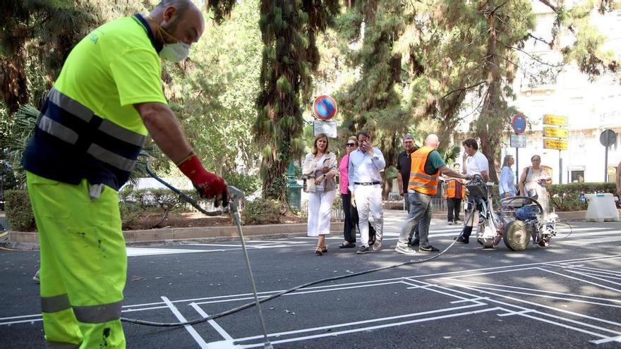 La Gran Vía de València estrena asfalto fonoabsorbente tras más de tres décadas sin obras integrales