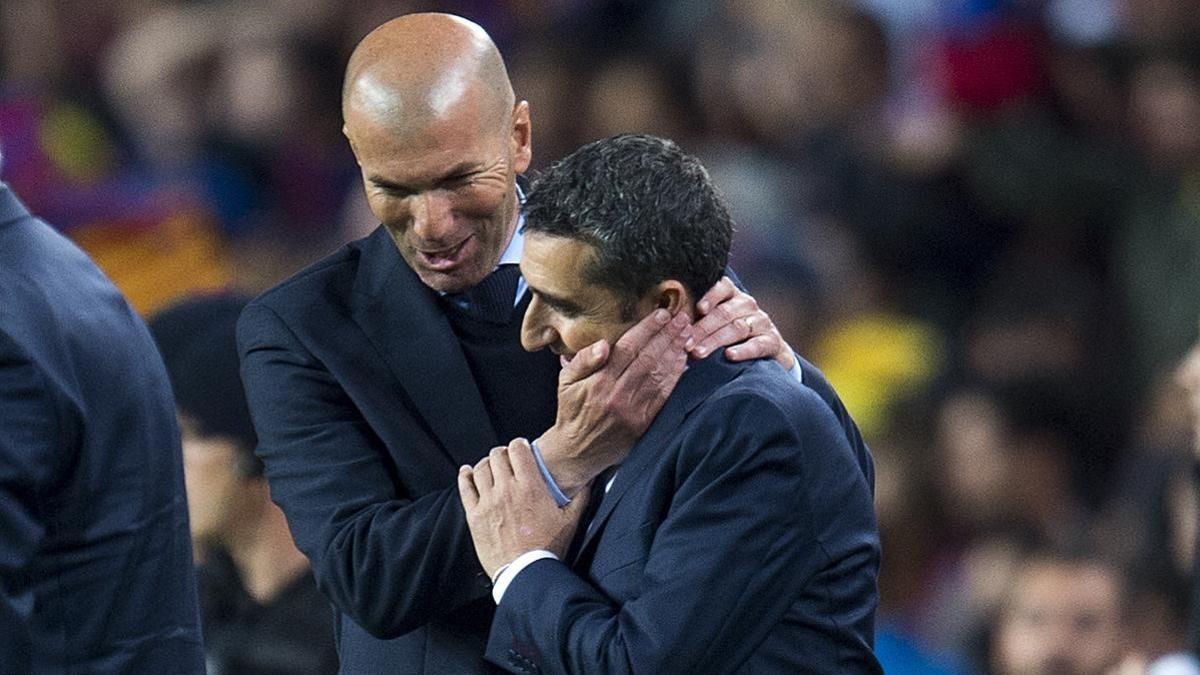 Zidane bromea con Valverde tras el clásico del Camp Nou.