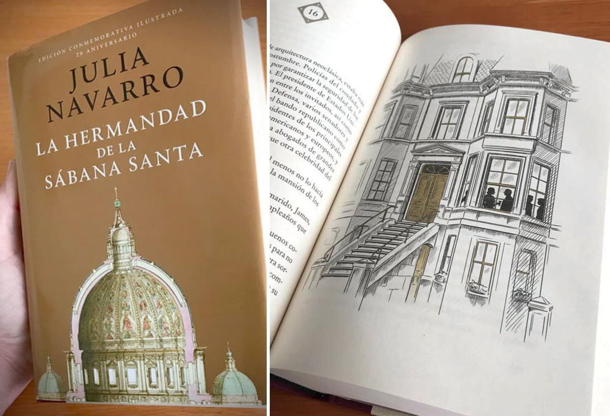 L'edició especial pel 20è aniversari de La hermandad de la sábana santa de Julia Navarro, il·lustrada per Aleix Pons.