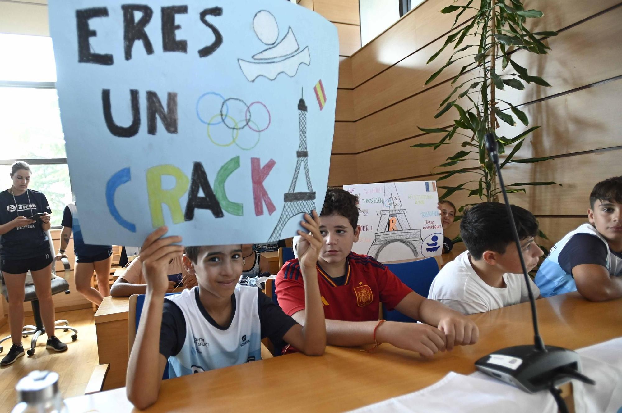 Moaña recibe entre aplausos a su olímpico Rodrigo Conde