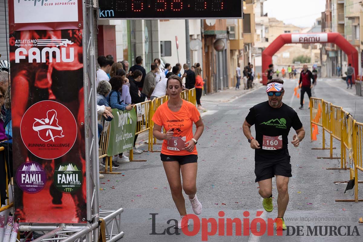 Carrera Popular Urbana y de la Mujer de Moratalla ‘La Villa, premio Marín Giménez (línea de meta)