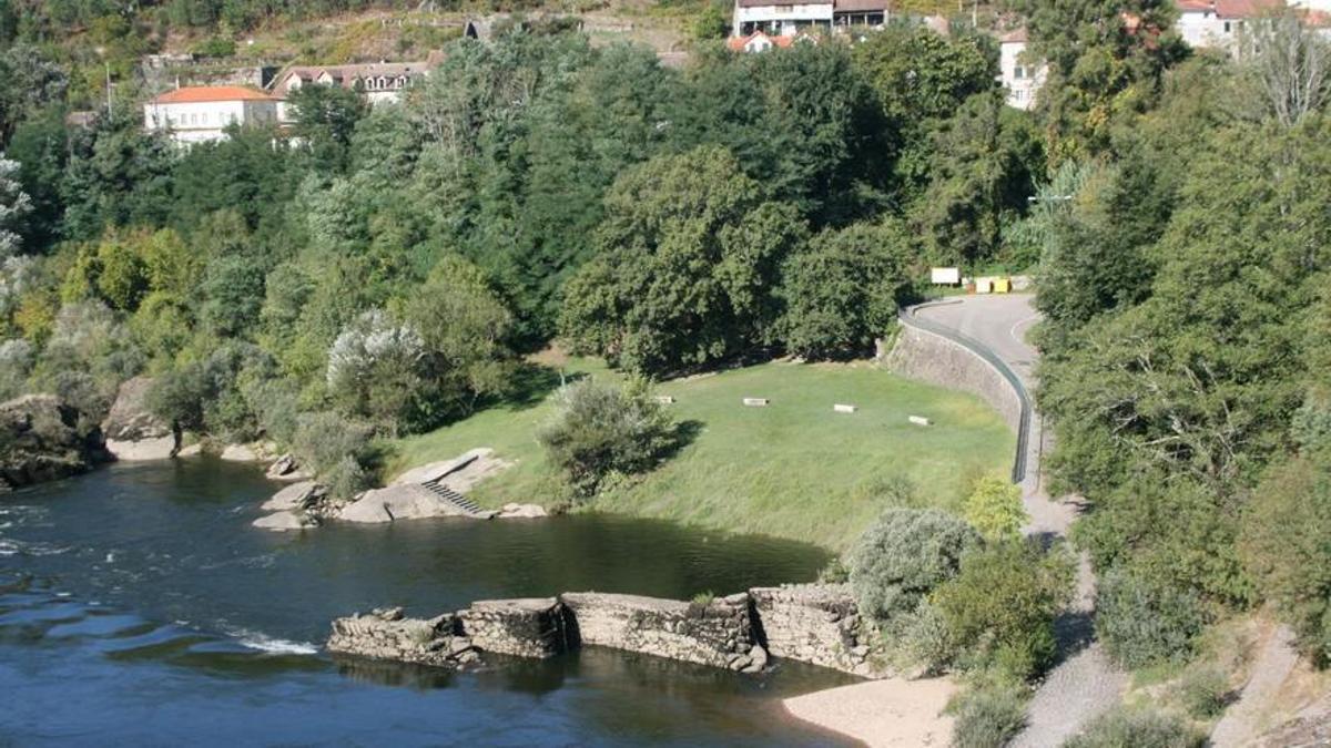 Una playa fluvial.