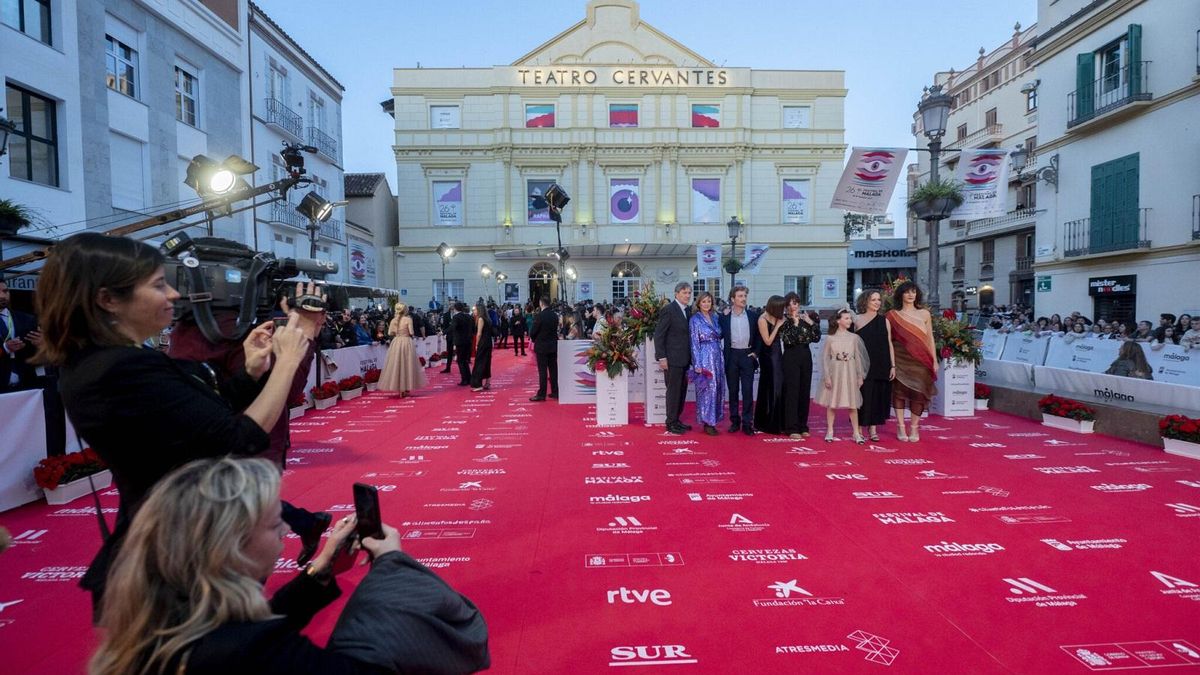 La plaza de Jerónimo Cuervo, con jota, en la edición de 2023 del Festival de Cine.