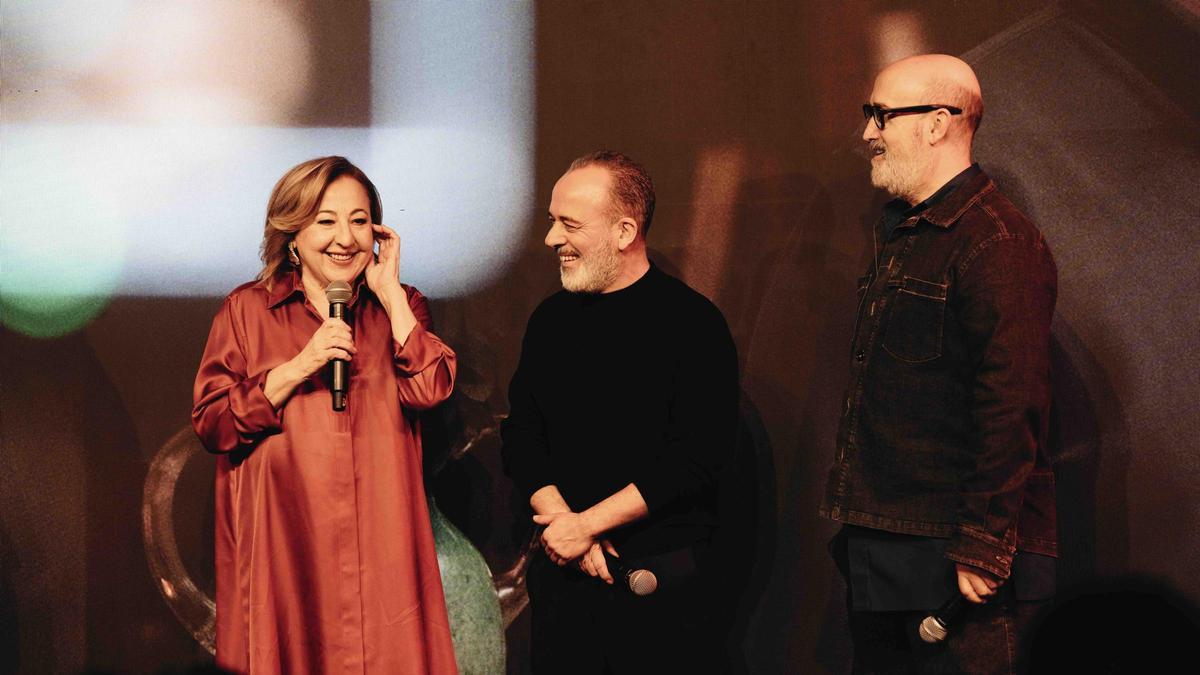 Carmen Machi, Javier Gutiérrez i Javier Cámara, presentant ‘53 domingos’, de Cesc Gay, en l’esdeveniment What Next? de Netflix