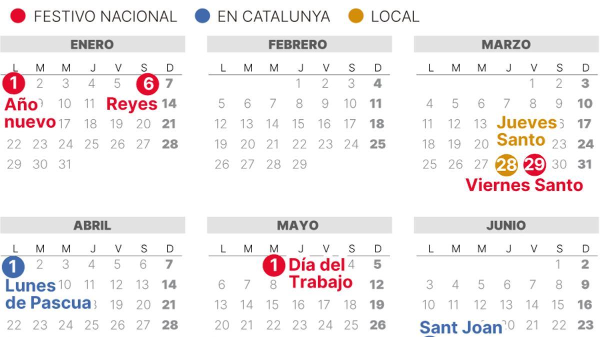 CALENDARIO laboral de TERRASSA de 2024 (con FESTIVOS)