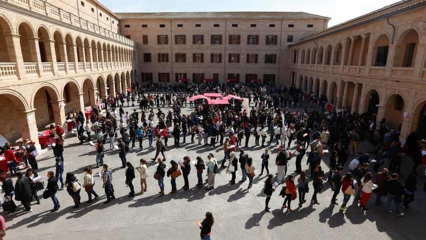 Las largas colas se repiten cada año en la Feria de la Ocupación que organiza Palma Activa.